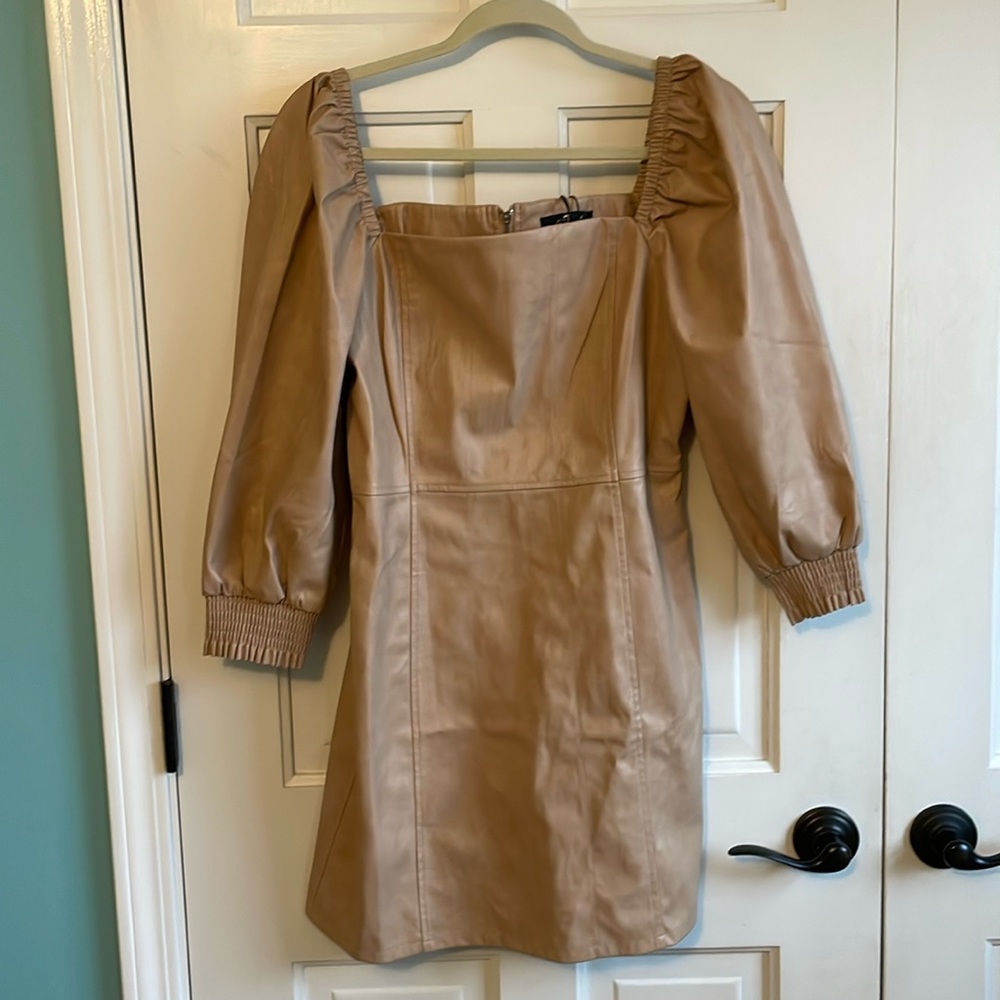 Pleather mini dress
